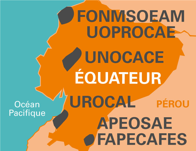 Carte coopÃ©rative cacao grand cru Nacional en Equateur